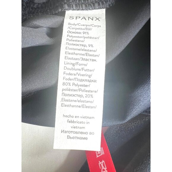 Spanx Power Waitband Shiny Velvet Clasic Navy Leggings Size Small - Picture 10 of 11